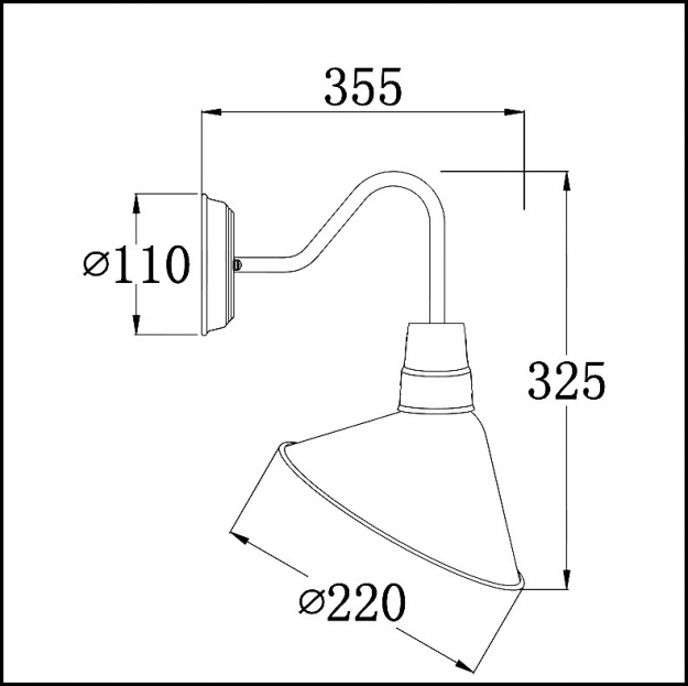 Бра Incline d22см