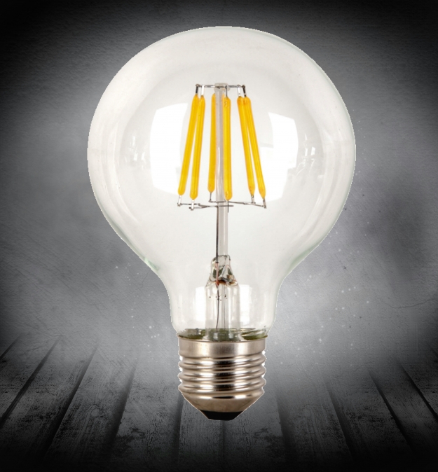 Лампа Едісона LED G80 6W 2700K диммована
