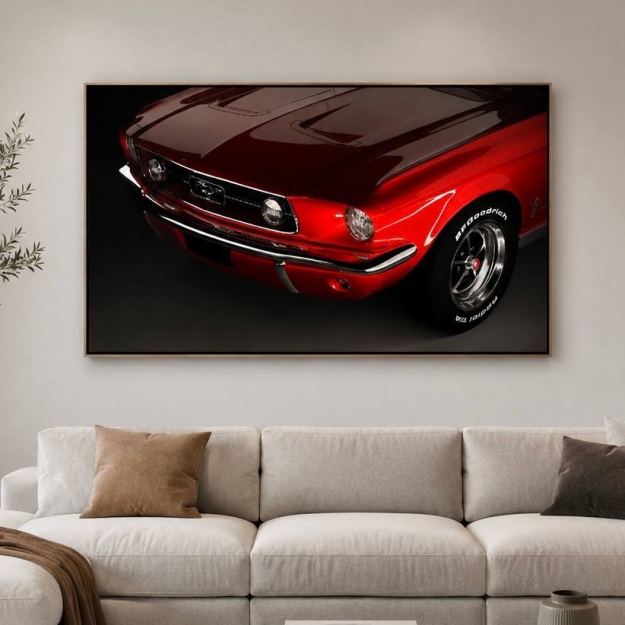 Картина на склі у рамі Ford Mustang 1967 112.5x172.5см