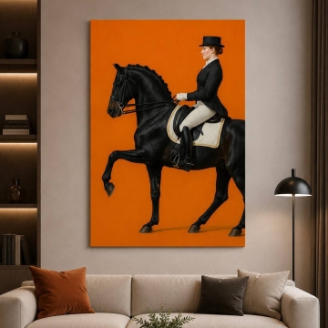 Картина на склі Orange Horse right 120x80cm