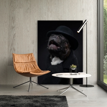 Картина на склі у рамі Gentleman Bulldog 152.5x102.5cm
