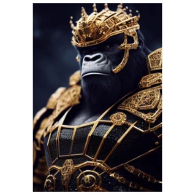 Картина на склі King Kong worrier 120x80cm
