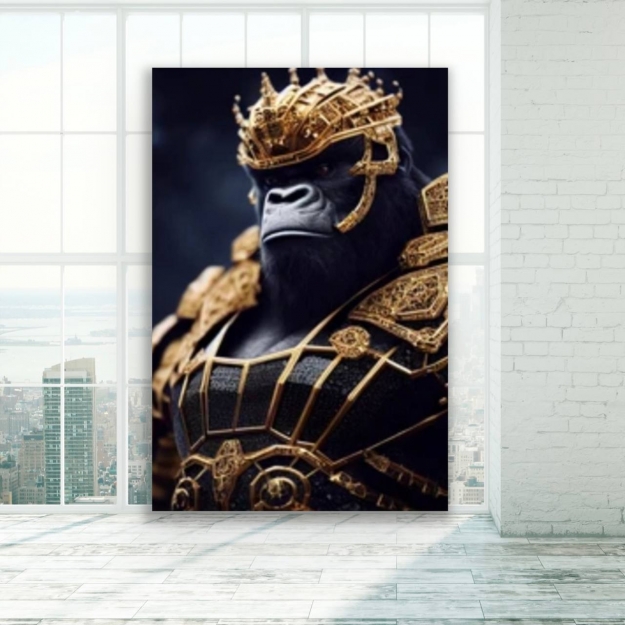 Картина на склі King Kong worrier 120x80cm