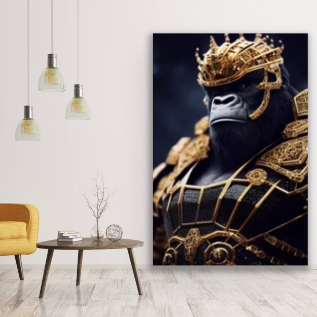 Картина на склі King Kong worrier 120x80cm