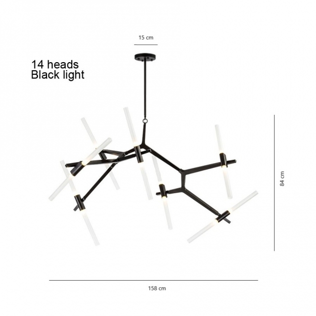 Люстра Agnes Black 14er 158 h84см