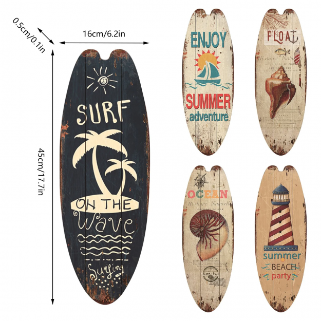 Настінний декор Surfboard Wooden Wave