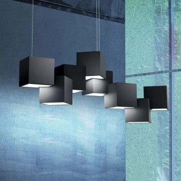 Люстра LED Cubes Black/ White L75