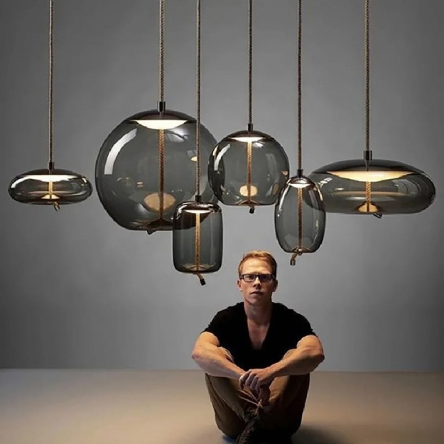 Підвіс LED Sunshine Smoky Grey D17 (4) 