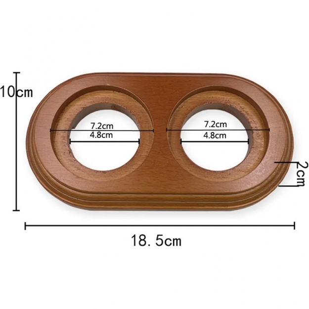 Рамка для розеток подвійна Wood