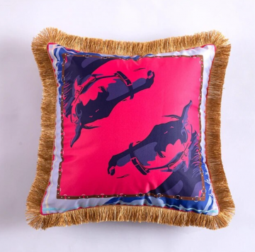 Подушка Horses in Pink