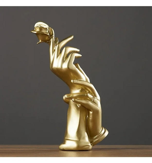 Статуетка Gold Hands & Rose
