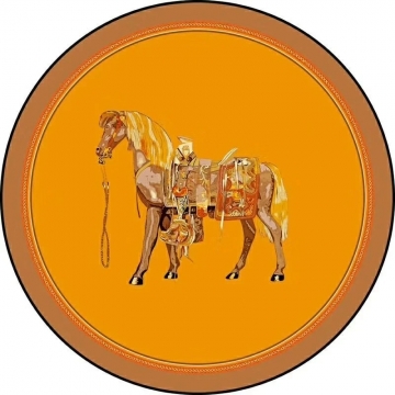 Килим Horse Yellow D120cm