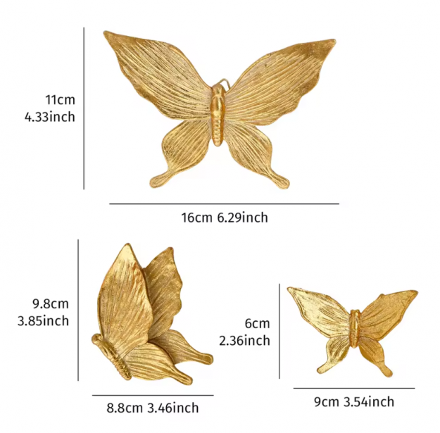 Комплект настінного декору Butterfly 4/set