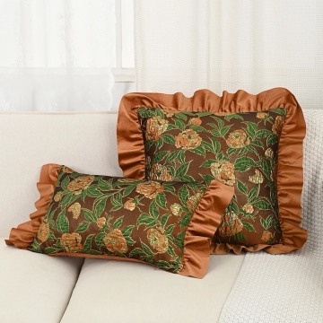 Подушка Jacquard flowers A
