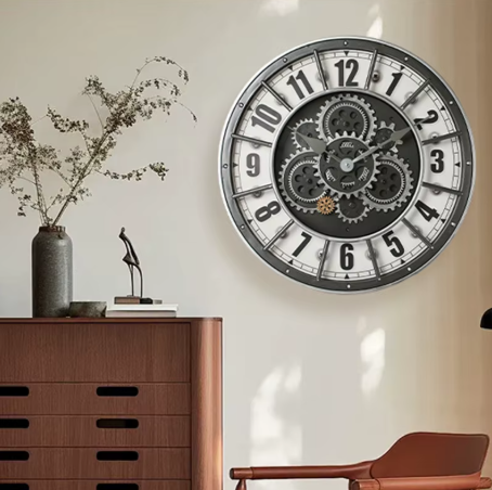 Годинник настінний Steampunk Black D46