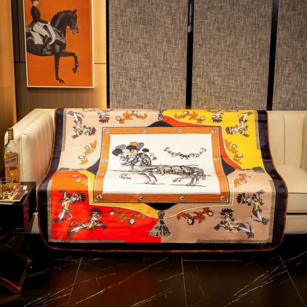 Плед Luxury Horse with feather 150x150cm
