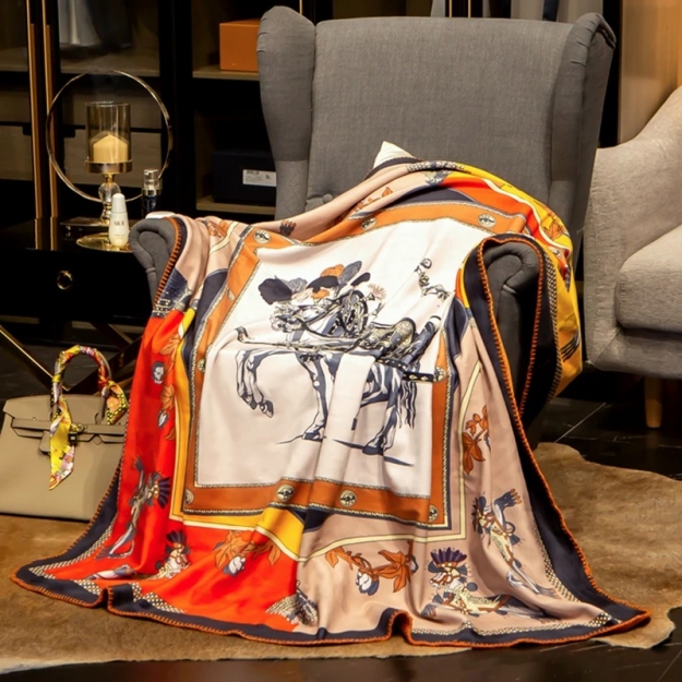 Плед Luxury Horse with feather 150x150cm