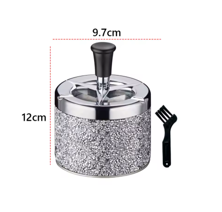 Попільничка кругла металева Silver 