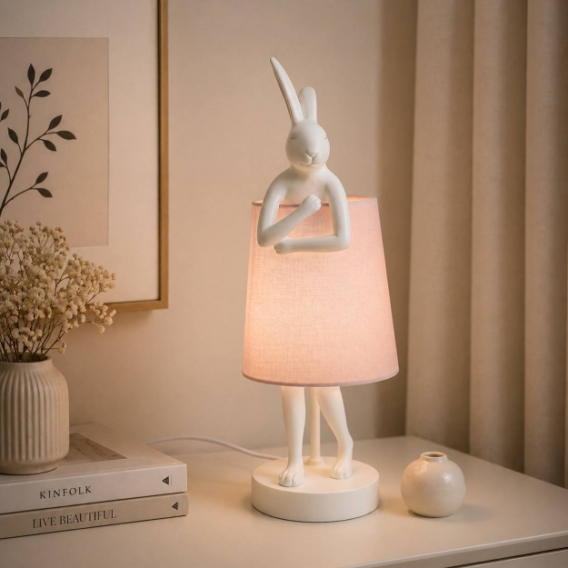 Настільний світильник Animal Rabbit White/Rose 50cm